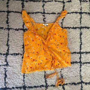 Madewell marigold floral shirt